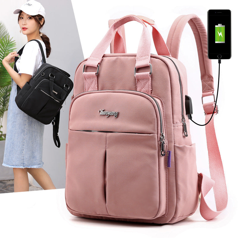 Xaviera Bolsa Mochila Feminina nylon impermeável XV-2415