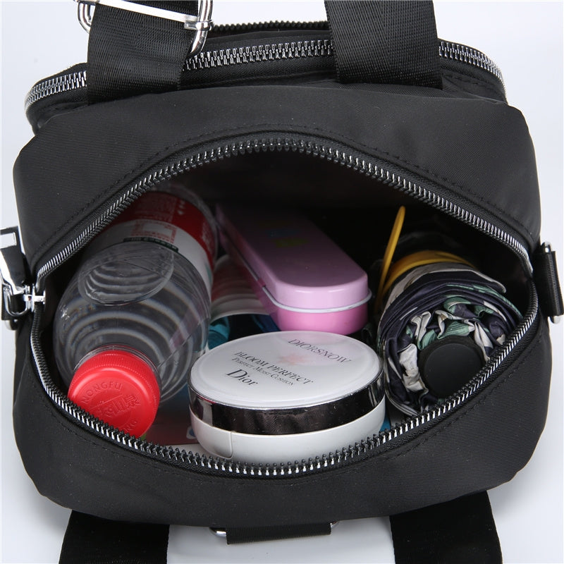 Bolsa feminina vira mochila transversal tiracolo 3 em 1 nylon impermeável multiusos XV-2974