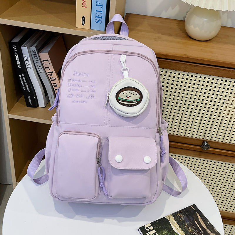 Mochila feminina de grande capacidade nylon impermeável 371