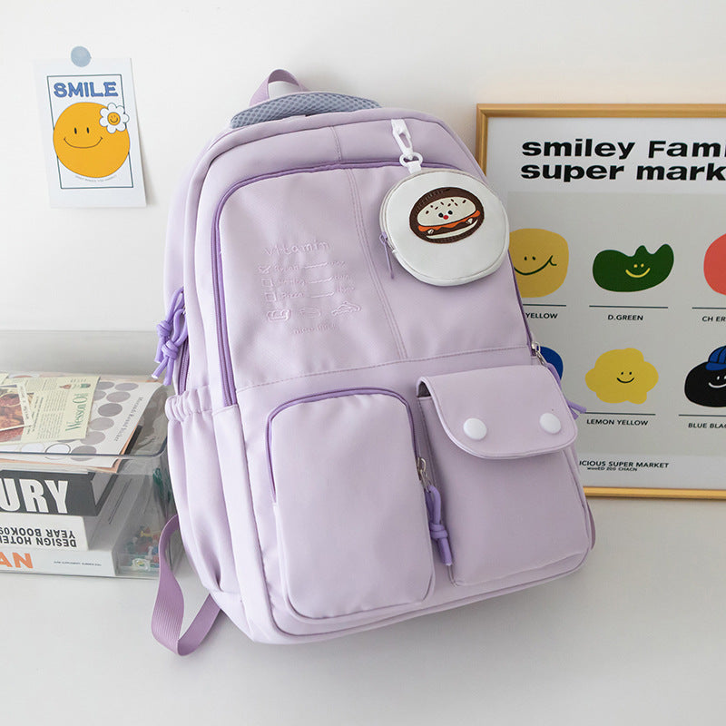 Mochila feminina de grande capacidade nylon impermeável 371