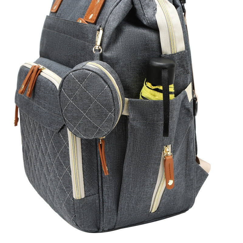 Mochila Multifuncional Impermeável com Porta USB e Bolso Térmico