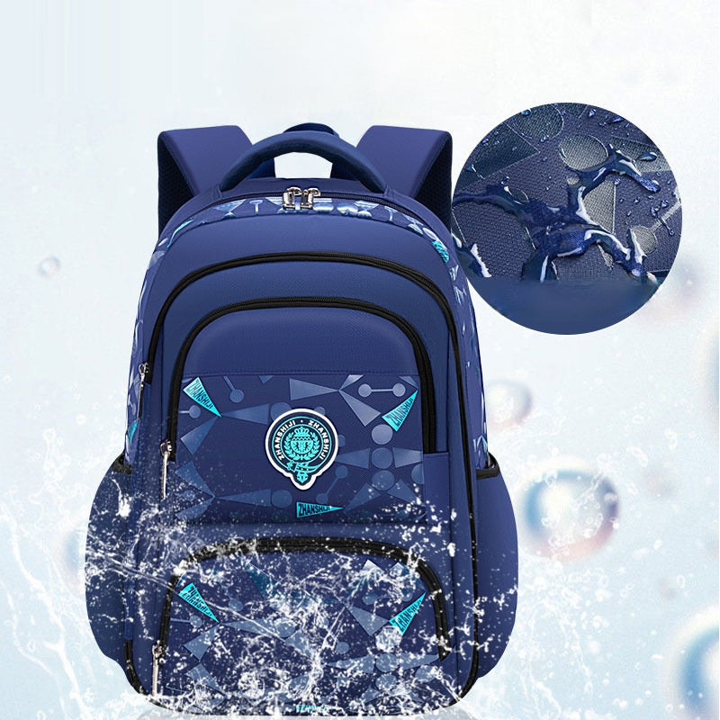 Mochila escolar infantil menino nylon impermeável colecao nova aberta estilo geladeira estudante XV-2425