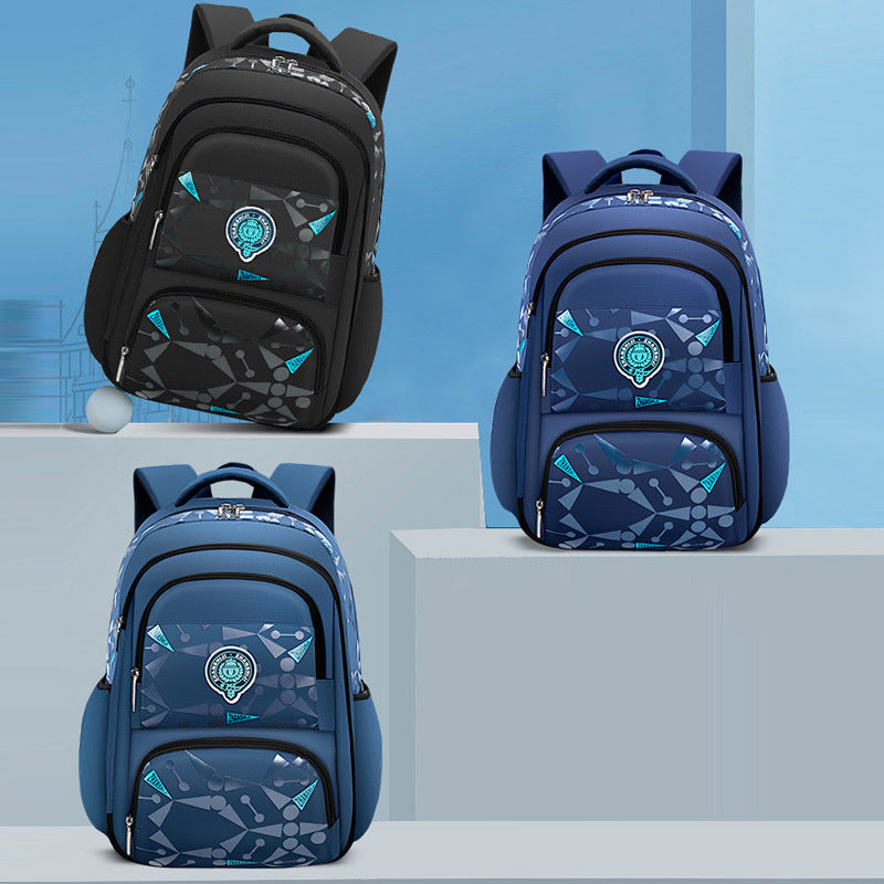 Mochila escolar infantil menino nylon impermeável colecao nova aberta estilo geladeira estudante XV-2425