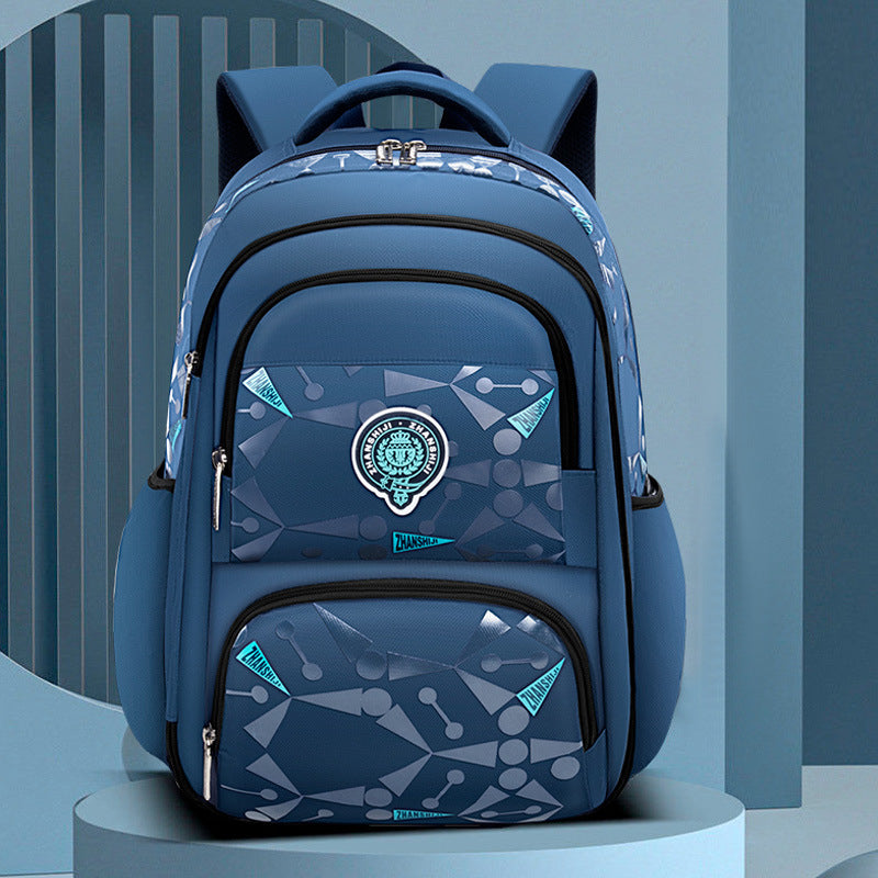 Mochila escolar infantil menino nylon impermeável colecao nova aberta estilo geladeira estudante XV-2425