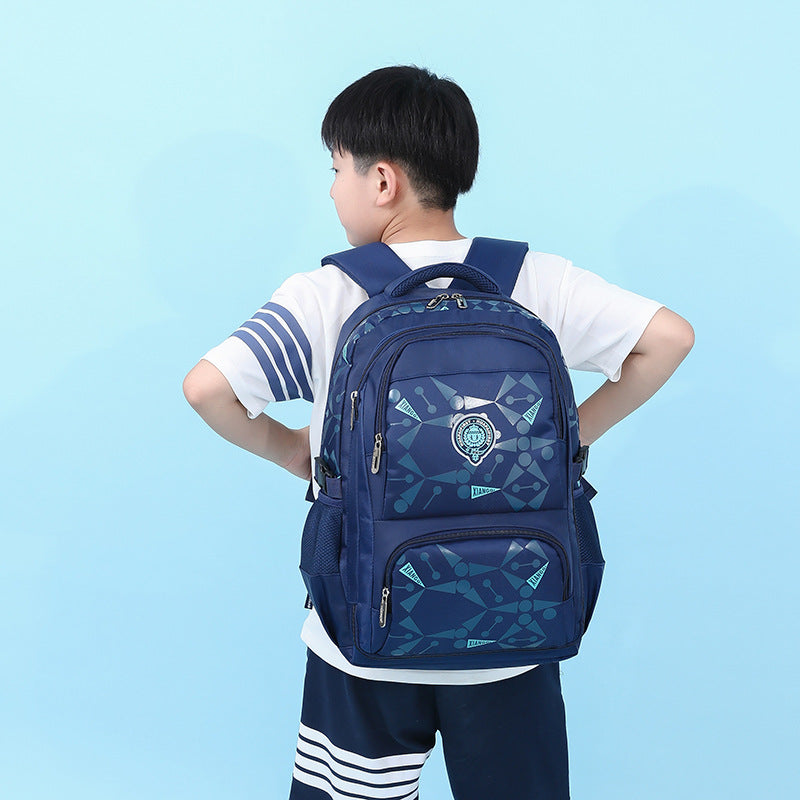 Mochila escolar infantil menino nylon impermeável colecao nova aberta estilo geladeira estudante XV-2425