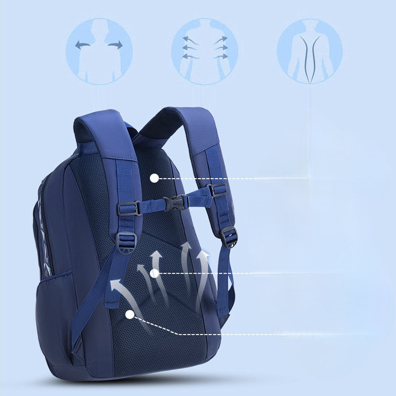 Mochila escolar infantil menino nylon impermeável colecao nova aberta estilo geladeira estudante XV-2425