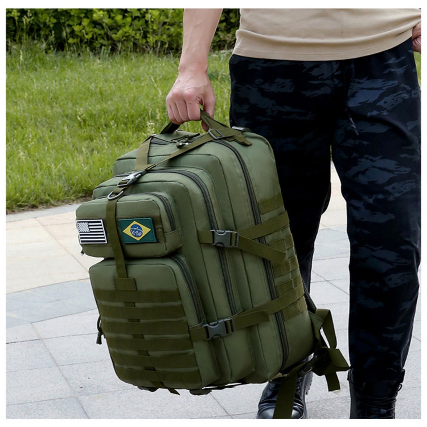 Mochila Tática Camping Militar Multifuncional 50l Impermeavel aventuras ao livre missões táticas XV-5569