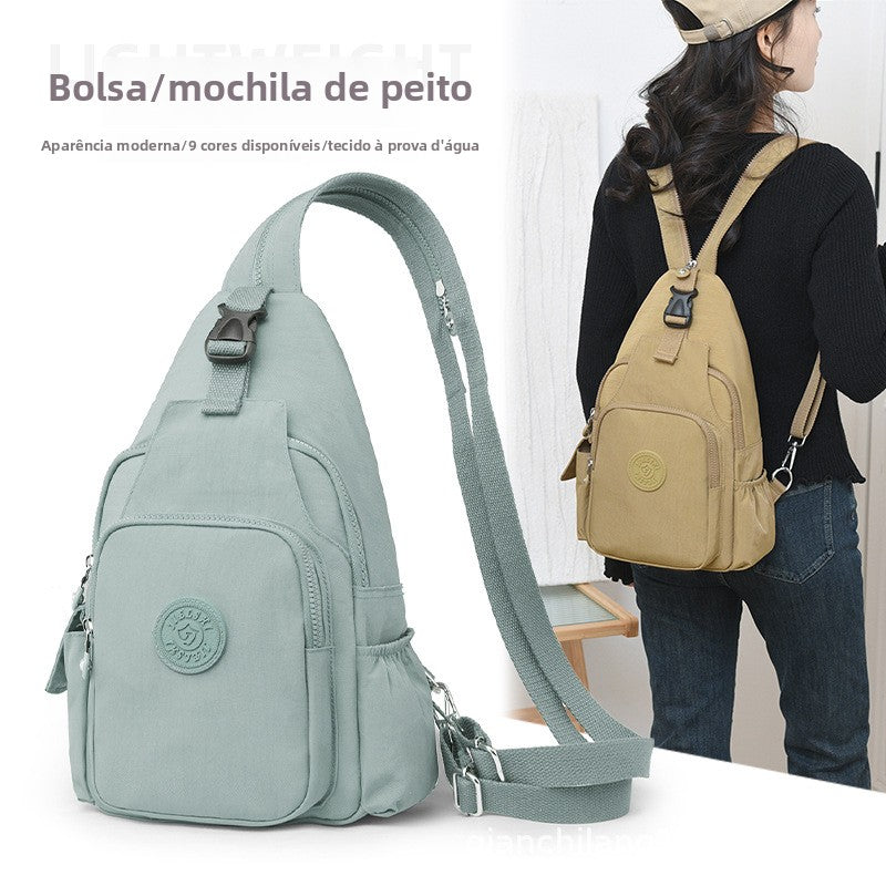 Mochila Bolsa Transversal Compacta Unissex – Uso de Ombro ou Costas, Material Impermeável, Leve e Versátil XV-2411
