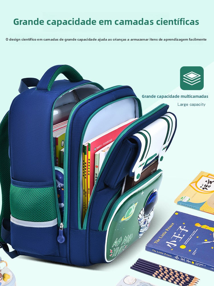 Mochila escolar infantil astronauta leve impermeavel Alta capacidade XV-2426