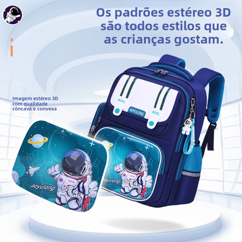 Mochila escolar infantil astronauta leve impermeavel Alta capacidade XV-2426