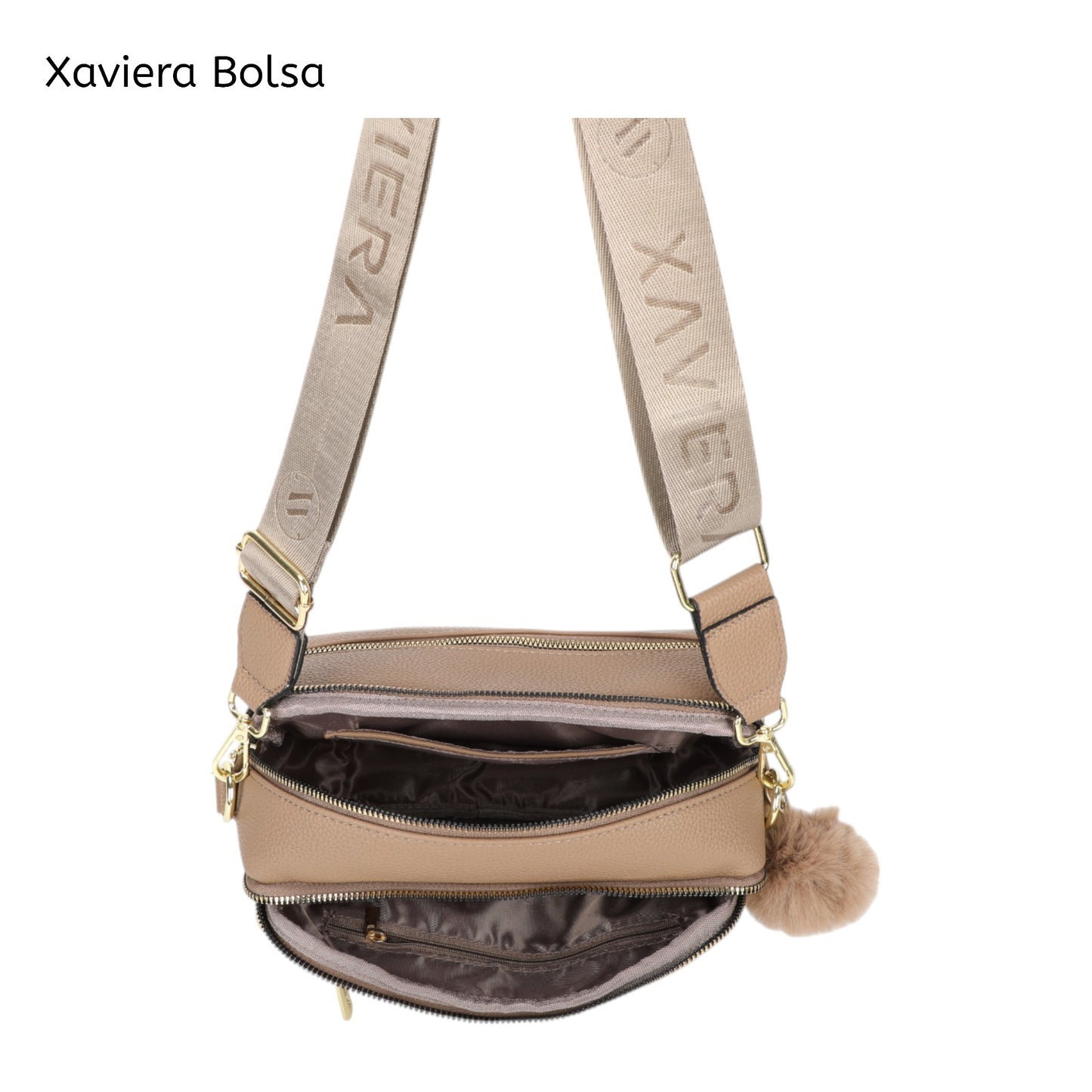 XAVIERA Bolsa Transversal Feminina Casual com Alça Larga – Ref. WX-1630