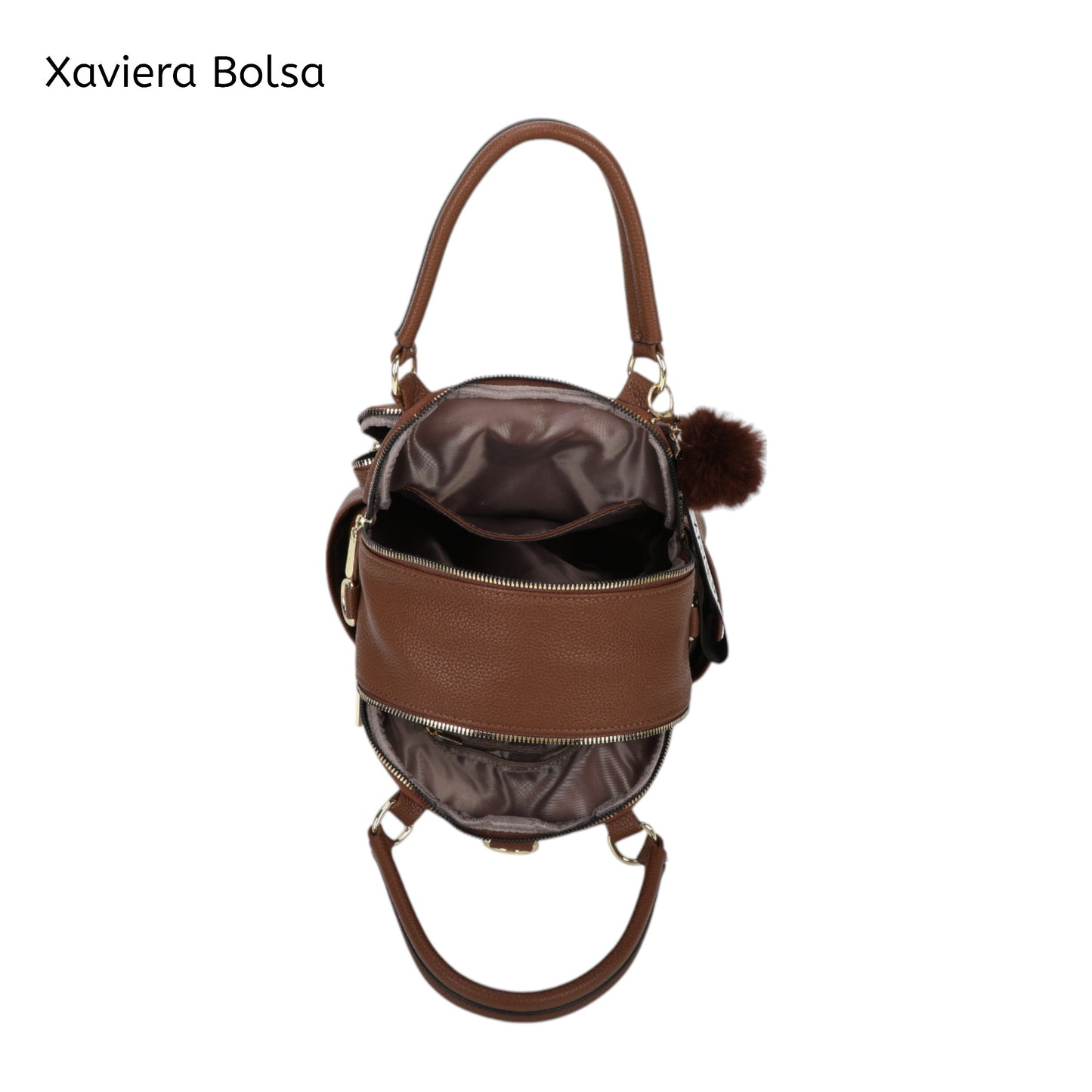 XAVIERA Bolsa Mochila Feminina 3 em 1 com Alça de Mão e Alças Ajustáveis – Ref. WX-1625