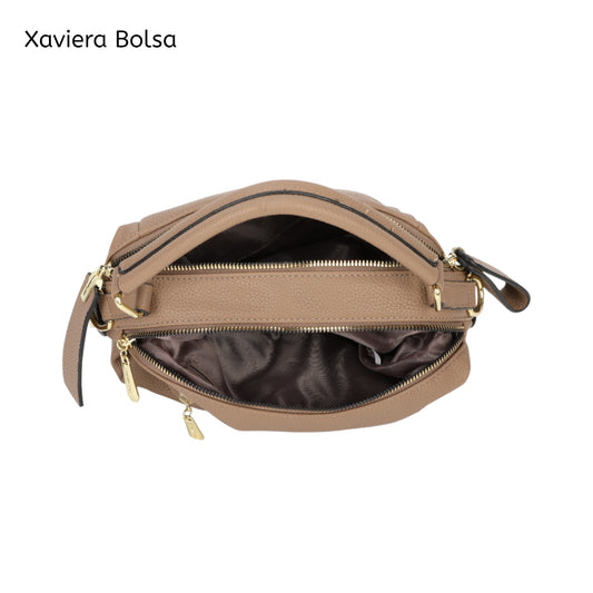 Bolsa Tiracolo Xaviera WX-1617 com Zíper Duplo e Alça Removível