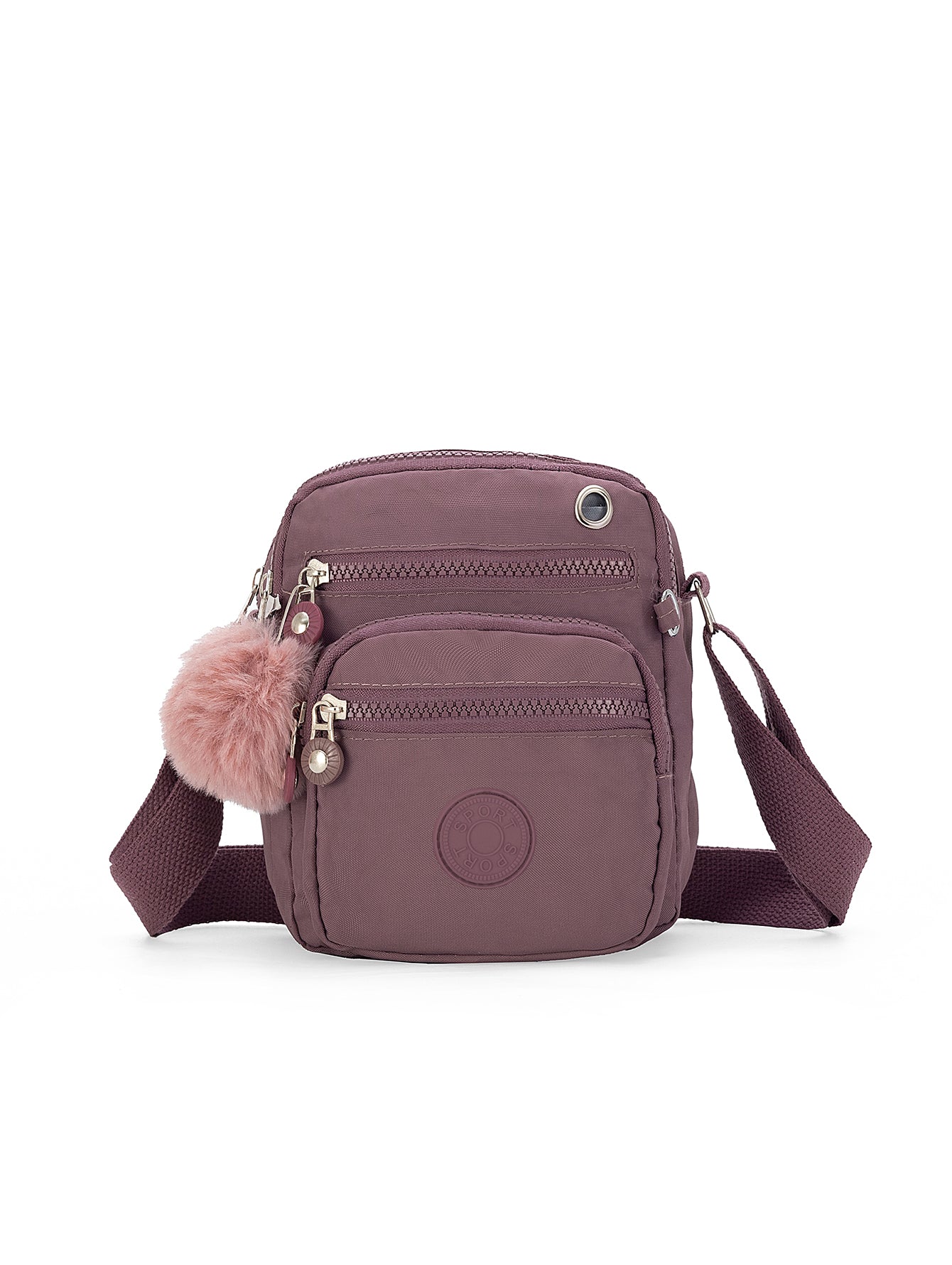 Bolsa Transversal Feminina de Nylon Impermeável, Pequena e Leve, com Múltiplos Bolsos XV-2402