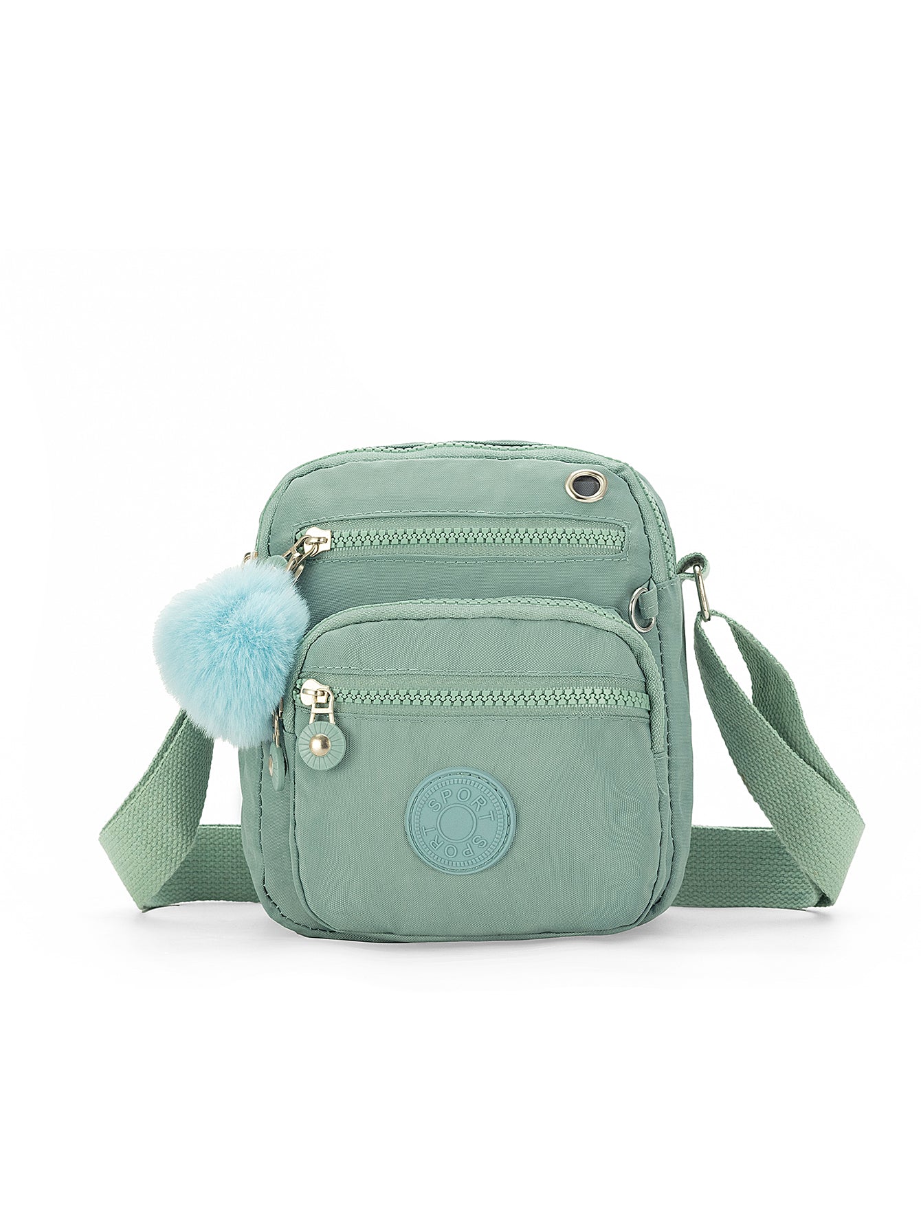 Bolsa Transversal Feminina de Nylon Impermeável, Pequena e Leve, com Múltiplos Bolsos XV-2402