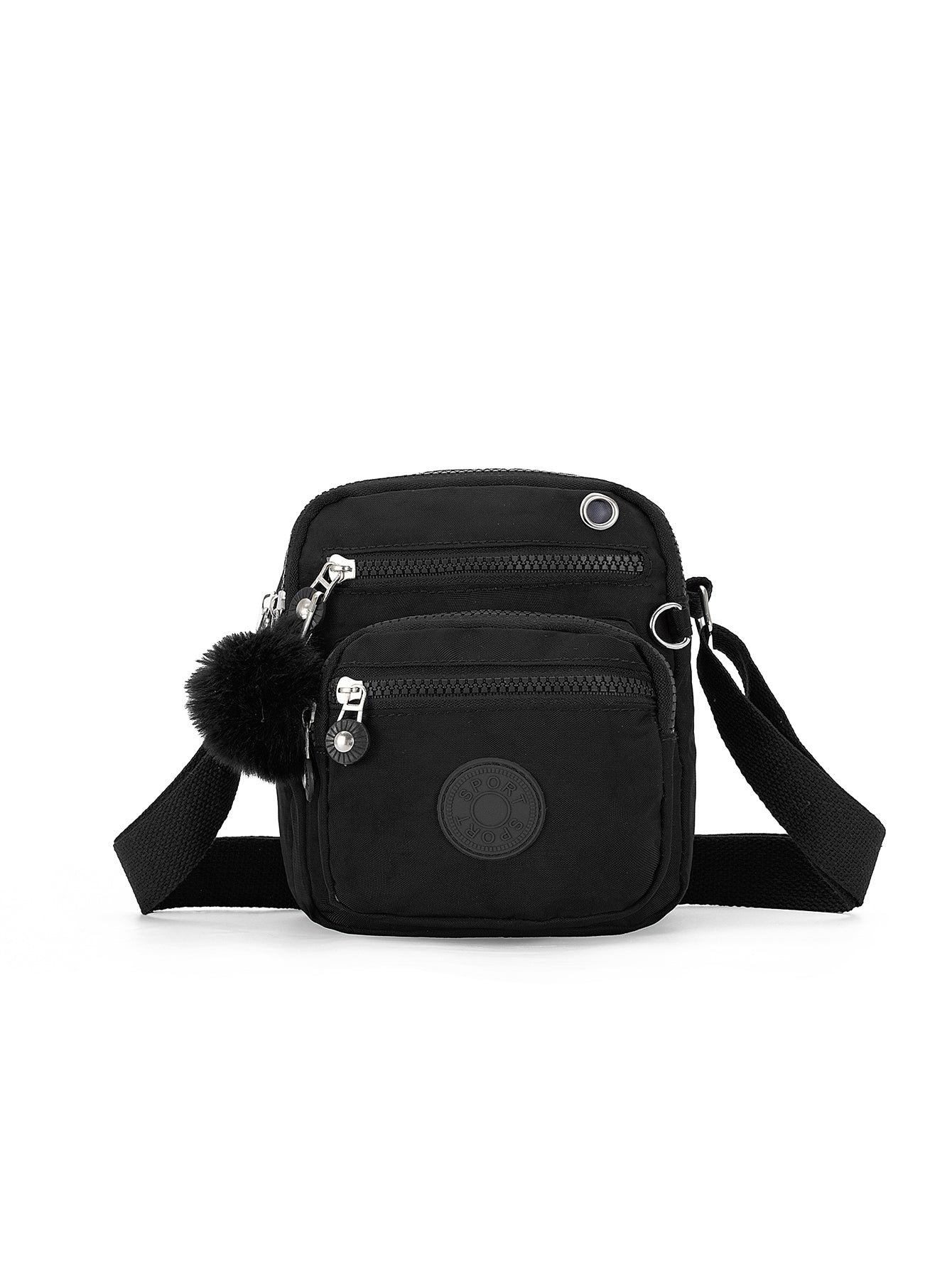 Bolsa Transversal Feminina de Nylon Impermeável, Pequena e Leve, com Múltiplos Bolsos XV-2402