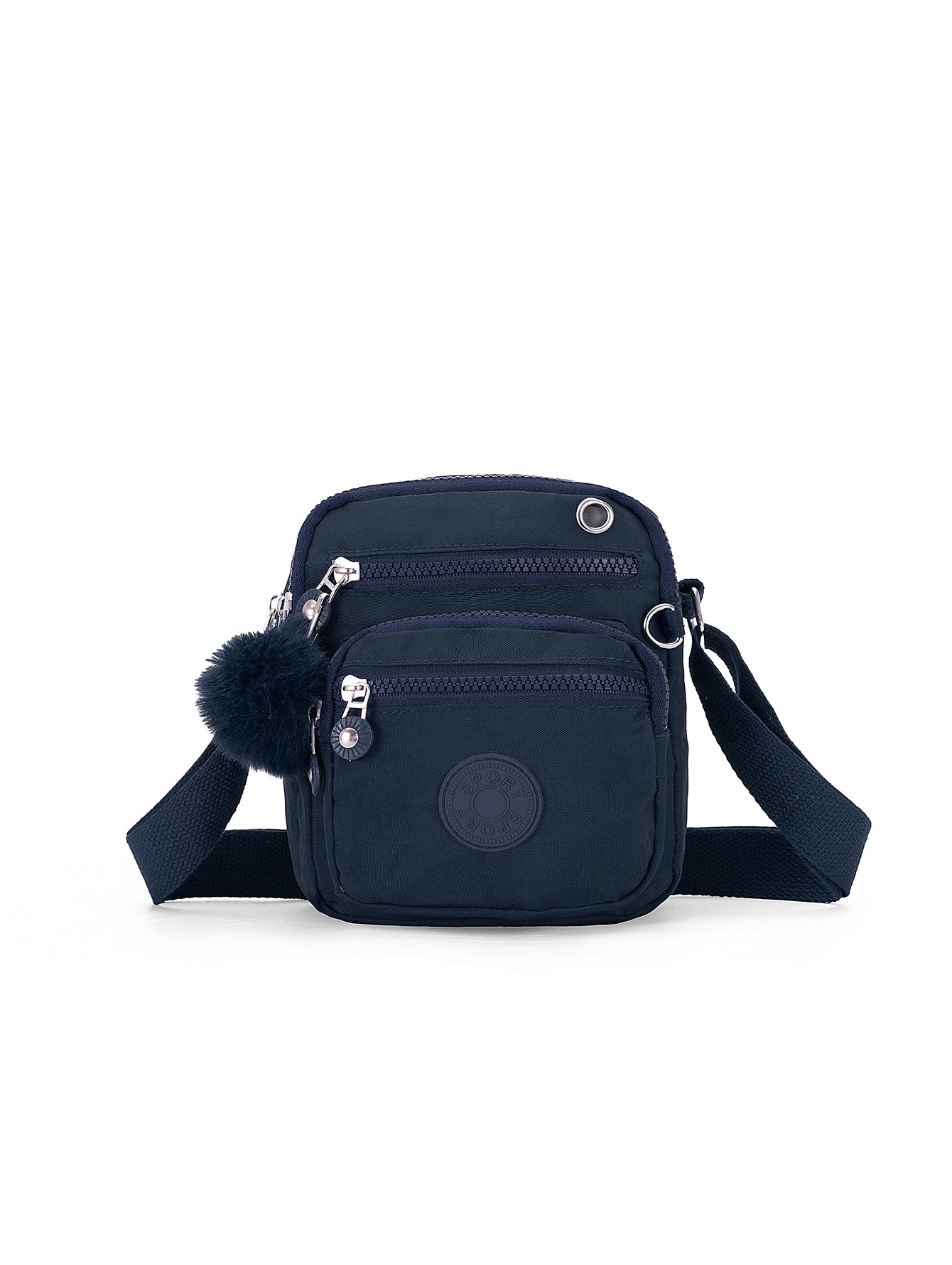 Bolsa Transversal Feminina de Nylon Impermeável, Pequena e Leve, com Múltiplos Bolsos XV-2402