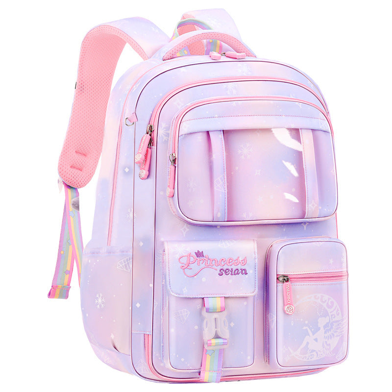 Mochila escolar infantil menina nylon impermeável colecao nova aberta estilo geladeira estudante 1832-2
