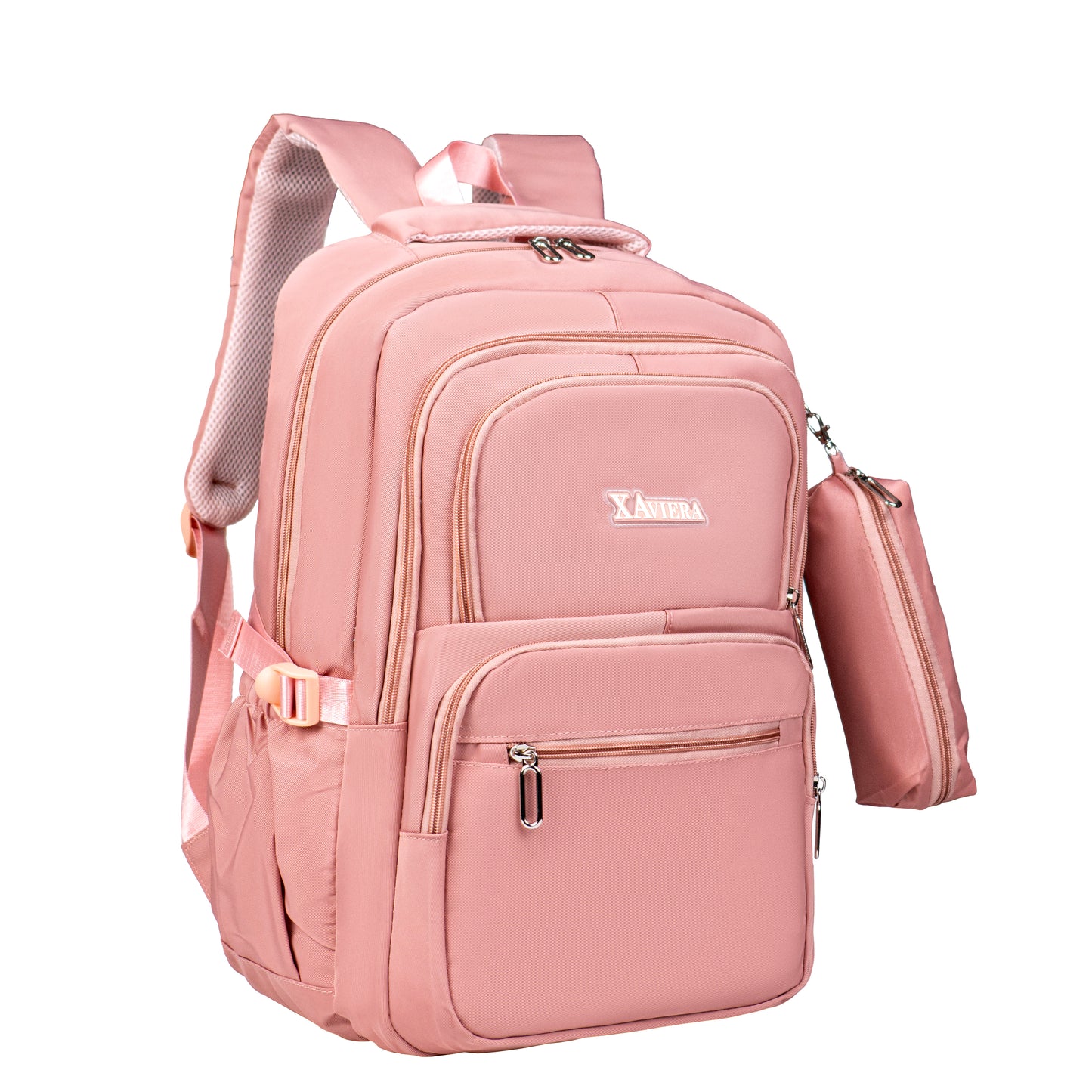 Xaviera Bolsa mochila feminina grande nylon impermeável com estojo XV-2437