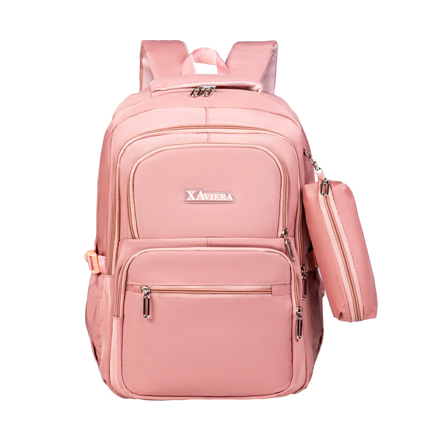 Xaviera Bolsa mochila feminina grande nylon impermeável com estojo XV-2437
