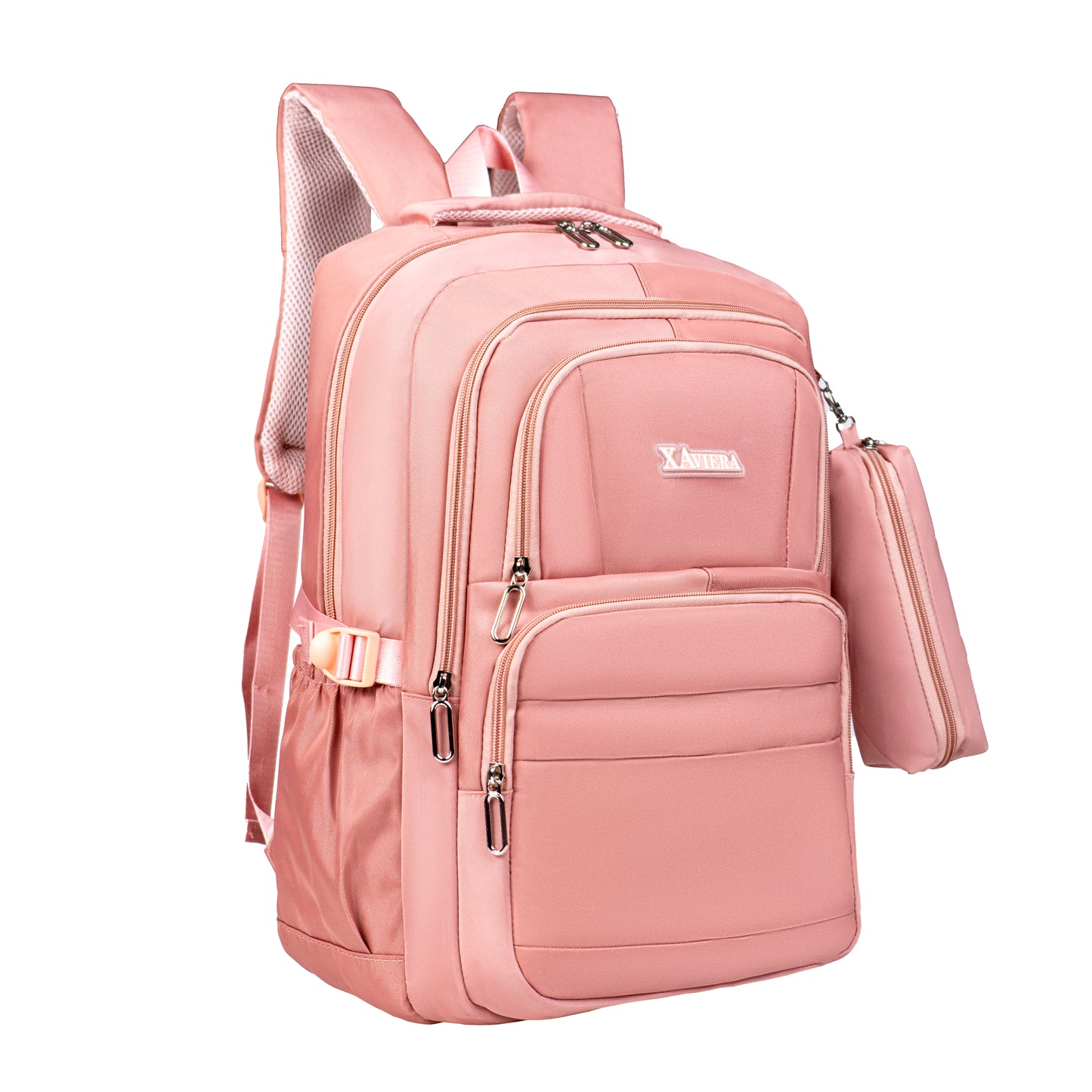 Xaviera Bolsa mochila feminina grande nylon impermeável com estojo XV-2438