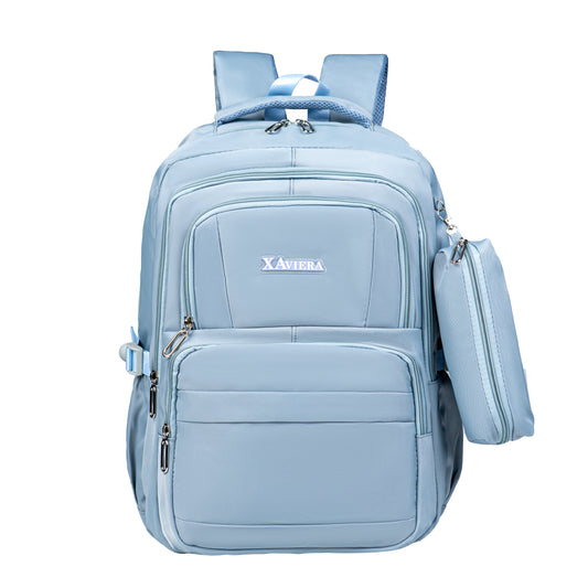 Xaviera Bolsa mochila feminina grande nylon impermeável com estojo XV-2438