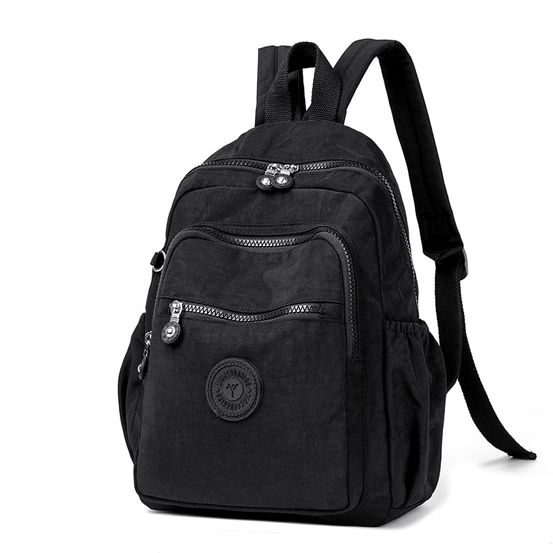 Mochila Feminina Leve e Impermeável com Design Casual e Vários Bolsos