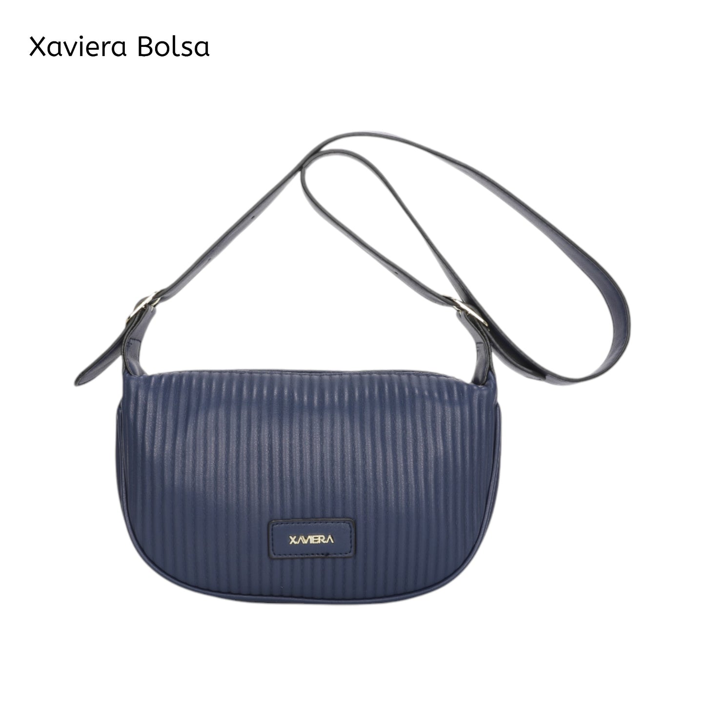 XAVIERA Bolsa Feminina Estilo Meia-Lua com Textura Canelada – Ref. WX-1641