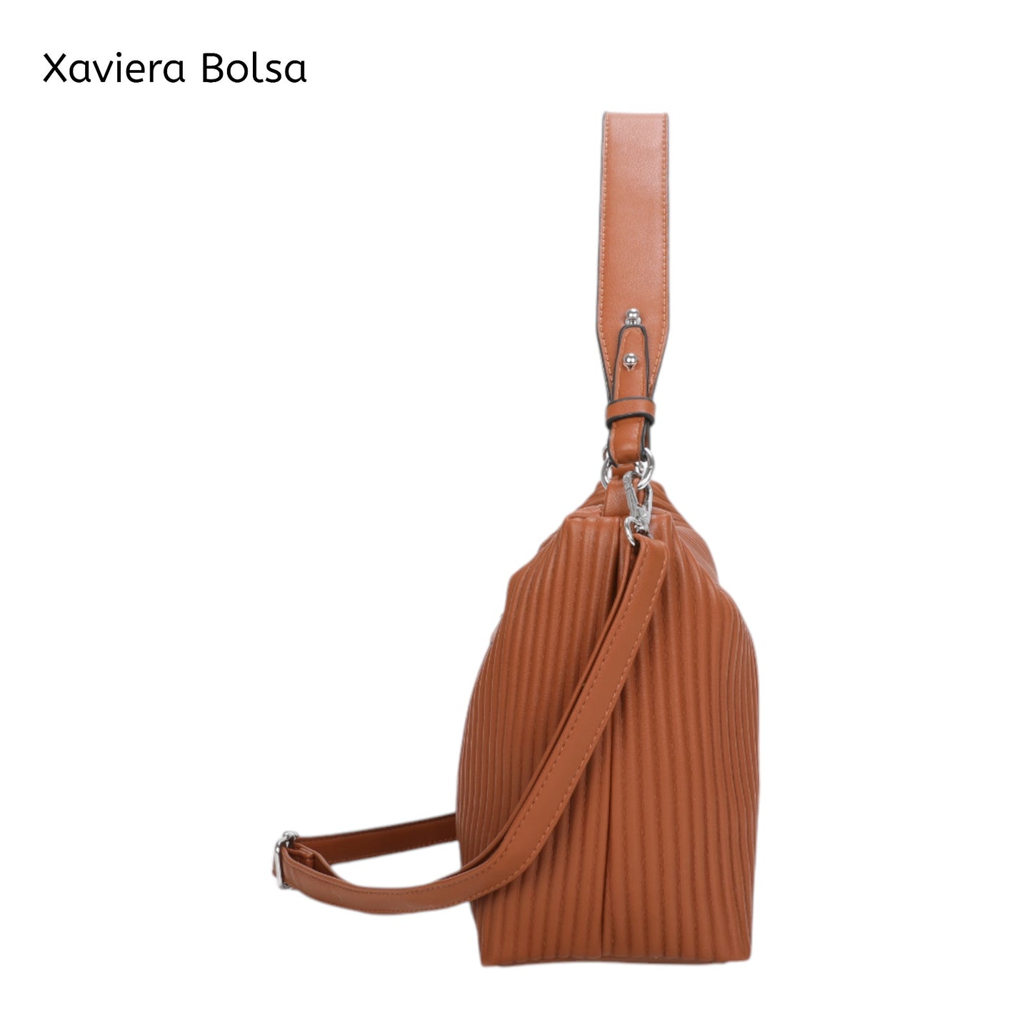 XAVIERA Bolsa Feminina Texturizada com Alça Larga e Design Macio – Ref. WX-1640