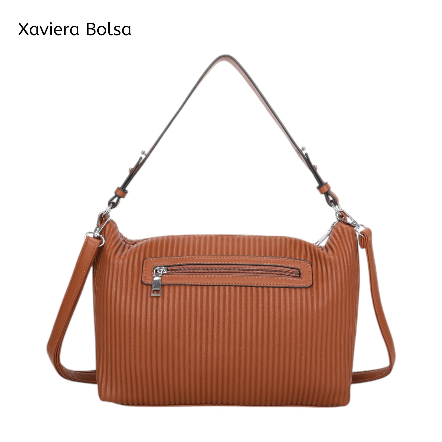 XAVIERA Bolsa Feminina Texturizada com Alça Larga e Design Macio – Ref. WX-1640
