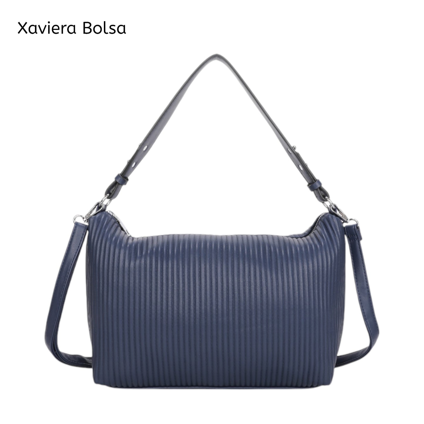 XAVIERA Bolsa Feminina Texturizada com Alça Larga e Design Macio – Ref. WX-1640