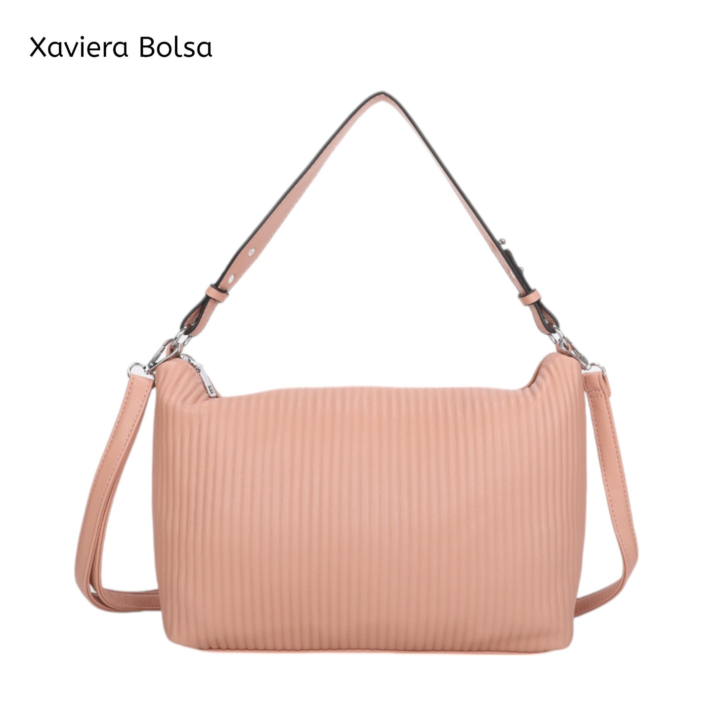 XAVIERA Bolsa Feminina Texturizada com Alça Larga e Design Macio – Ref. WX-1640