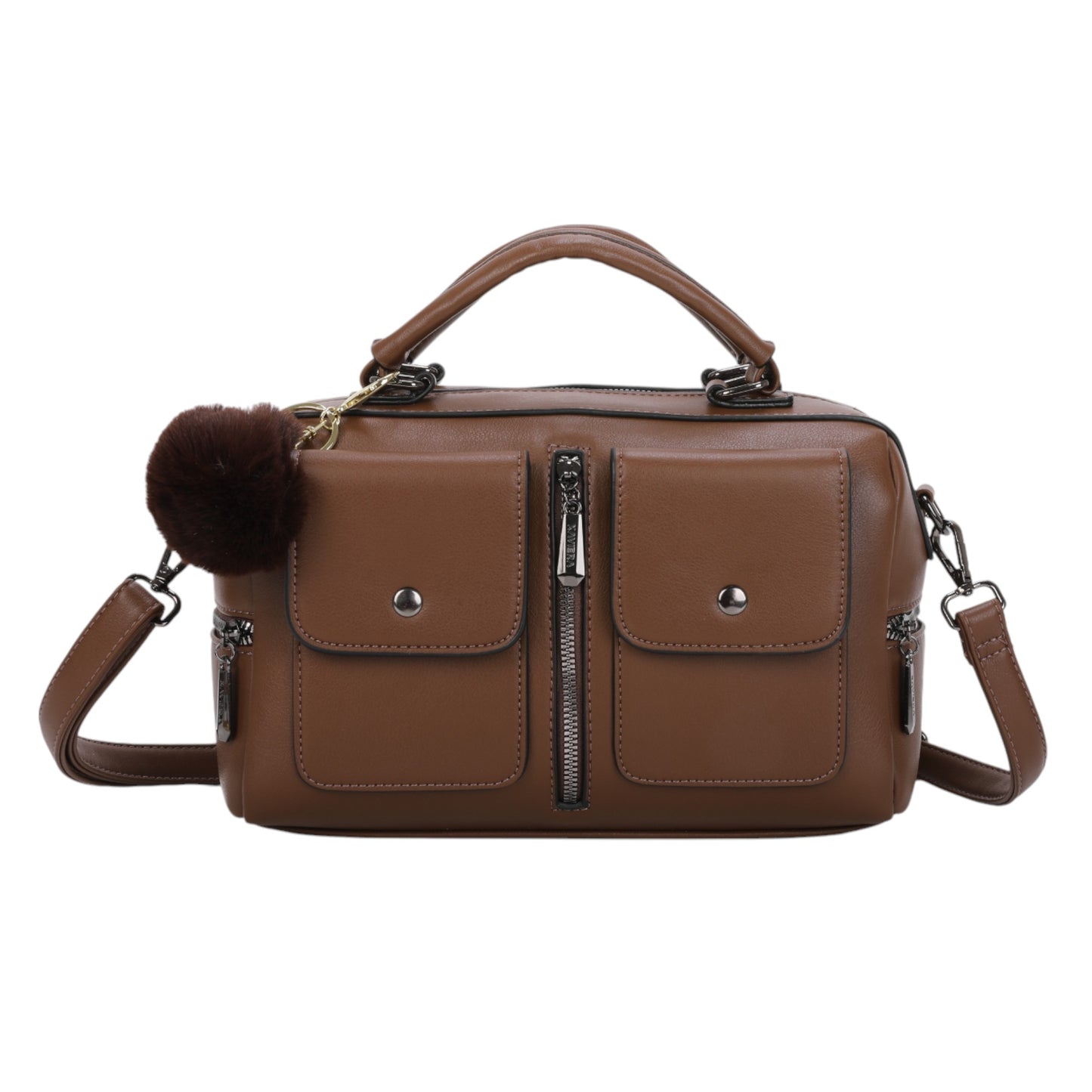 Bolsa Transversal Feminina XAVIERA WX-1632 com Bolsos Frontais e Alça Ajustável
