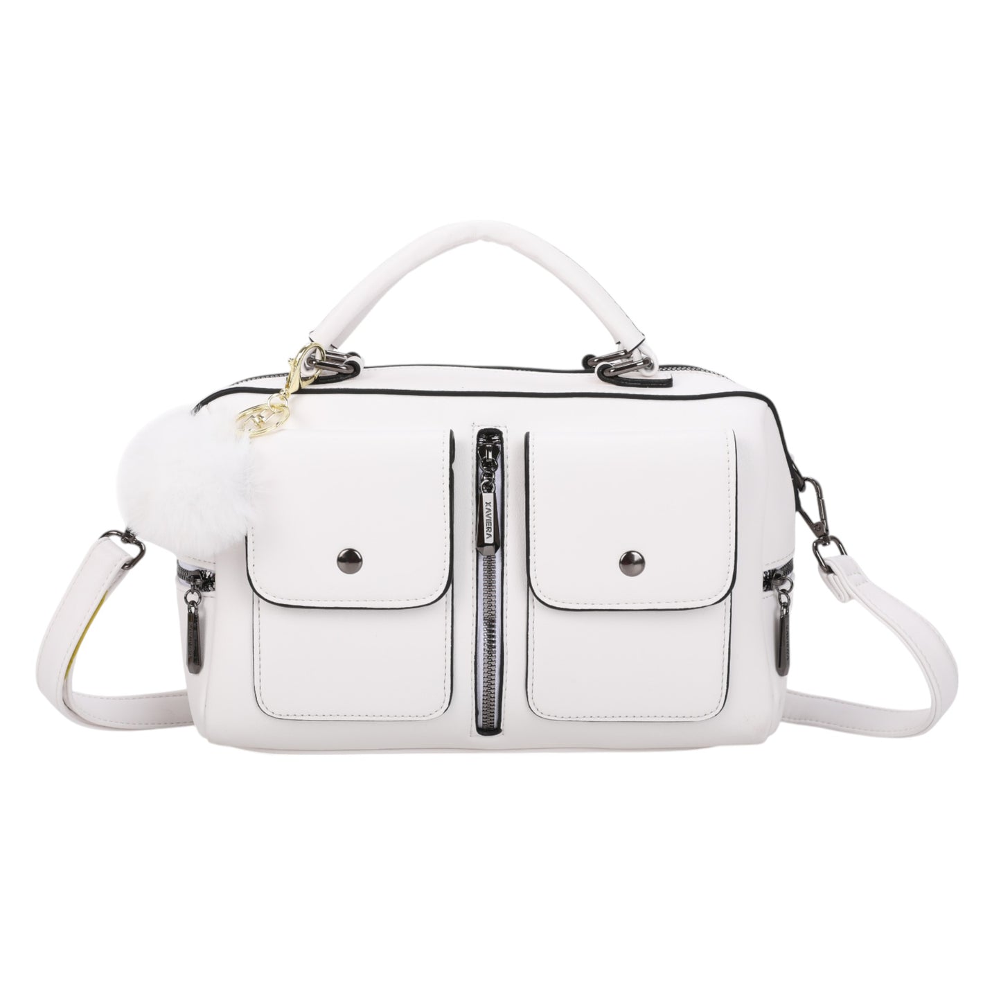 Bolsa Transversal Feminina XAVIERA WX-1632 com Bolsos Frontais e Alça Ajustável