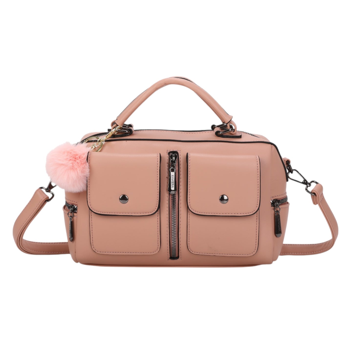 Bolsa Transversal Feminina XAVIERA WX-1632 com Bolsos Frontais e Alça Ajustável
