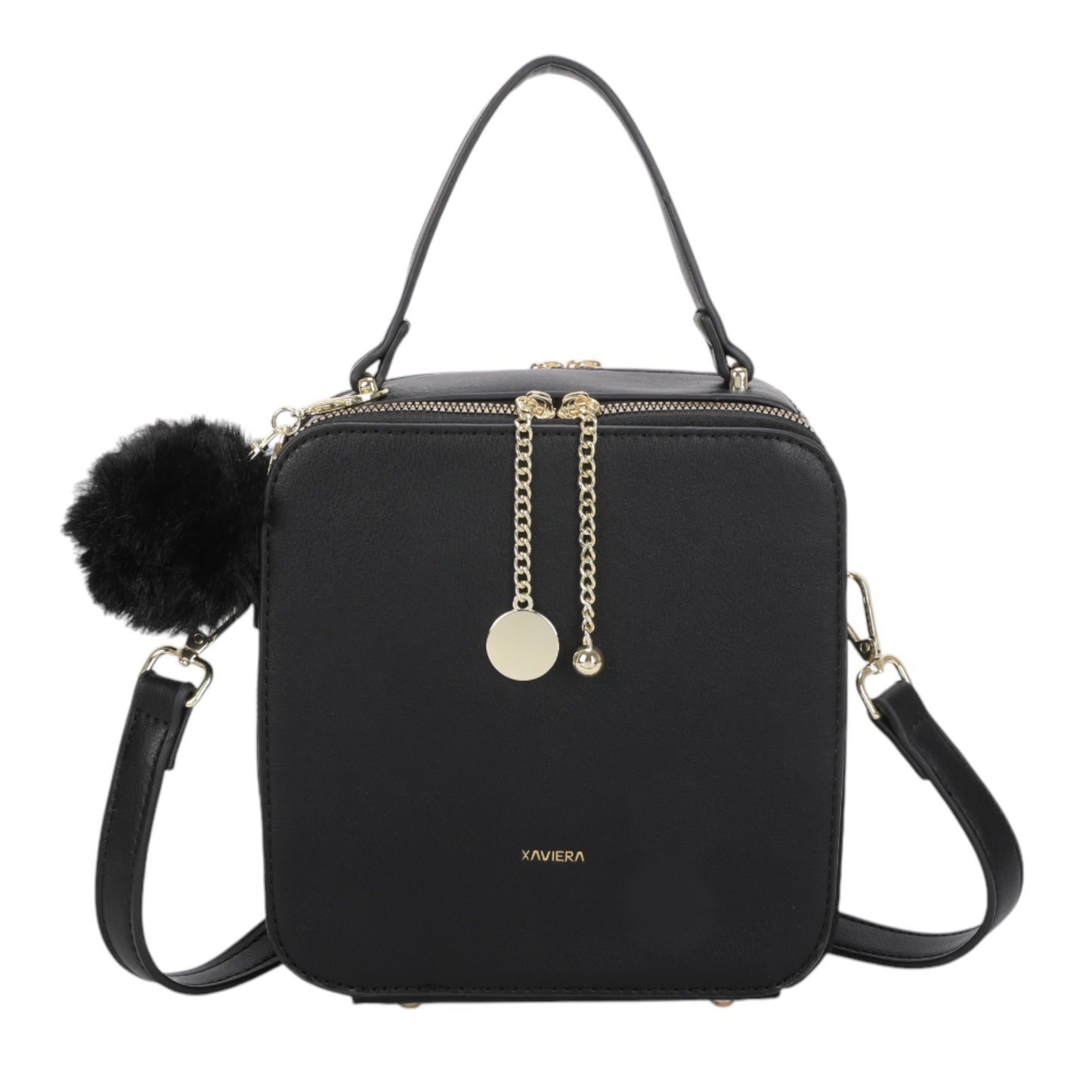 Bolsa Tiracolo Feminina Xaviera WX-1637 Estilo Quadrado com Corrente Decorativa