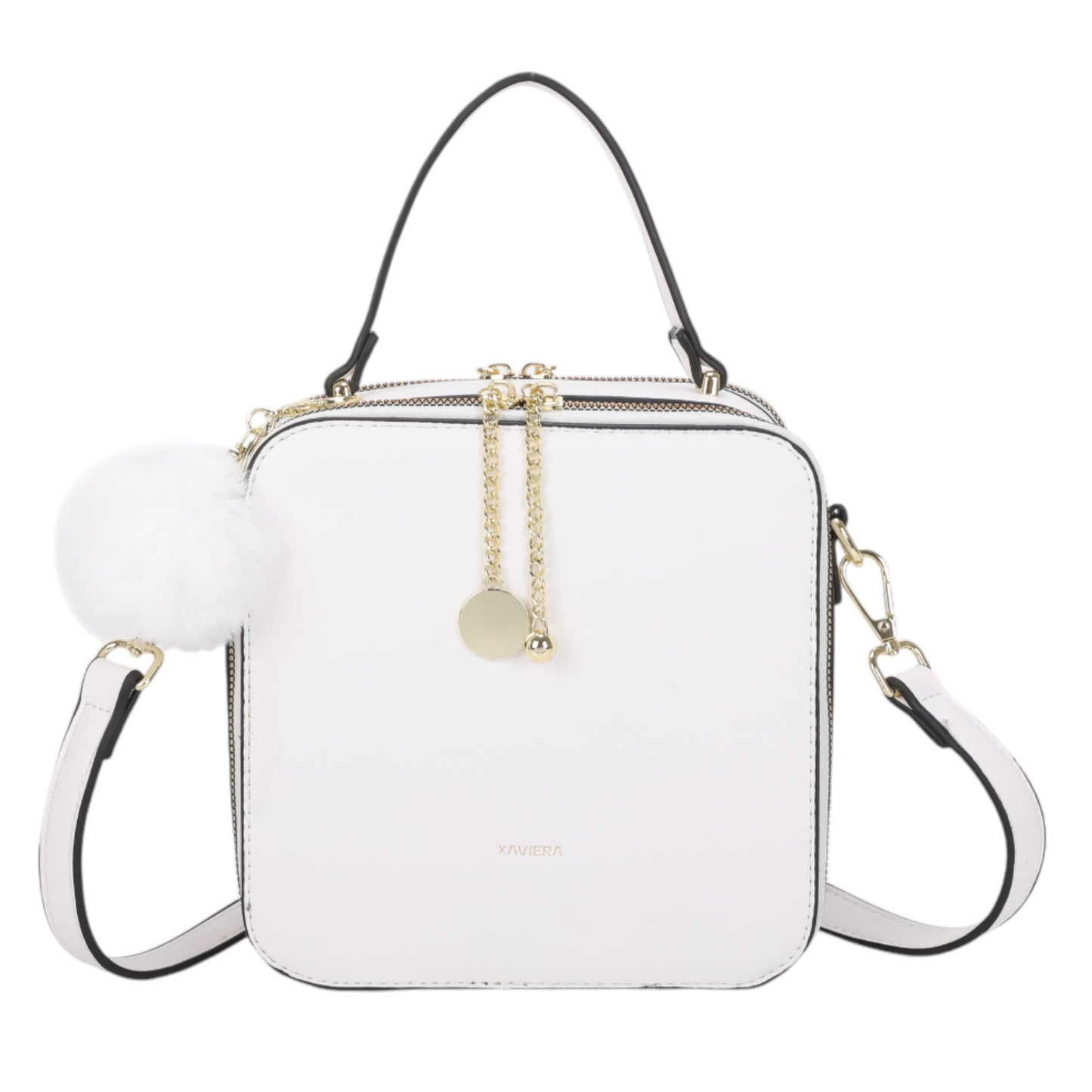 Bolsa Tiracolo Feminina Xaviera WX-1637 Estilo Quadrado com Corrente Decorativa