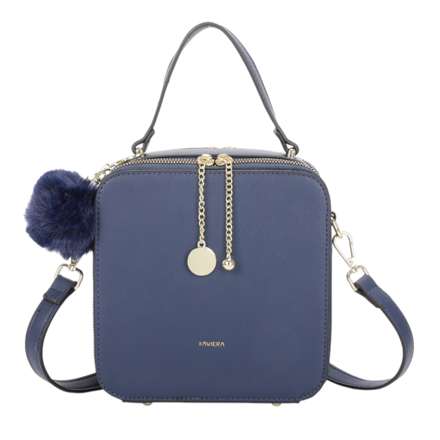 Bolsa Tiracolo Feminina Xaviera WX-1637 Estilo Quadrado com Corrente Decorativa