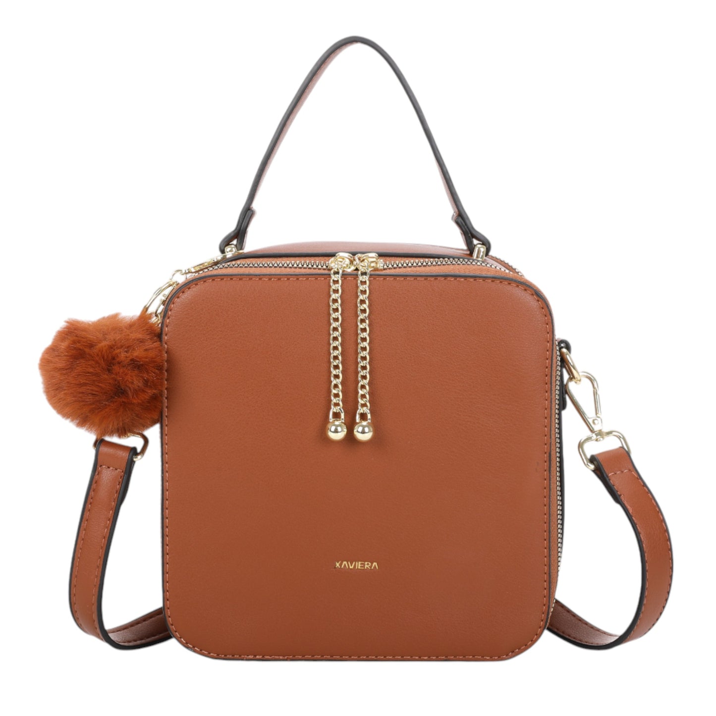 Bolsa Tiracolo Feminina Xaviera WX-1637 Estilo Quadrado com Corrente Decorativa