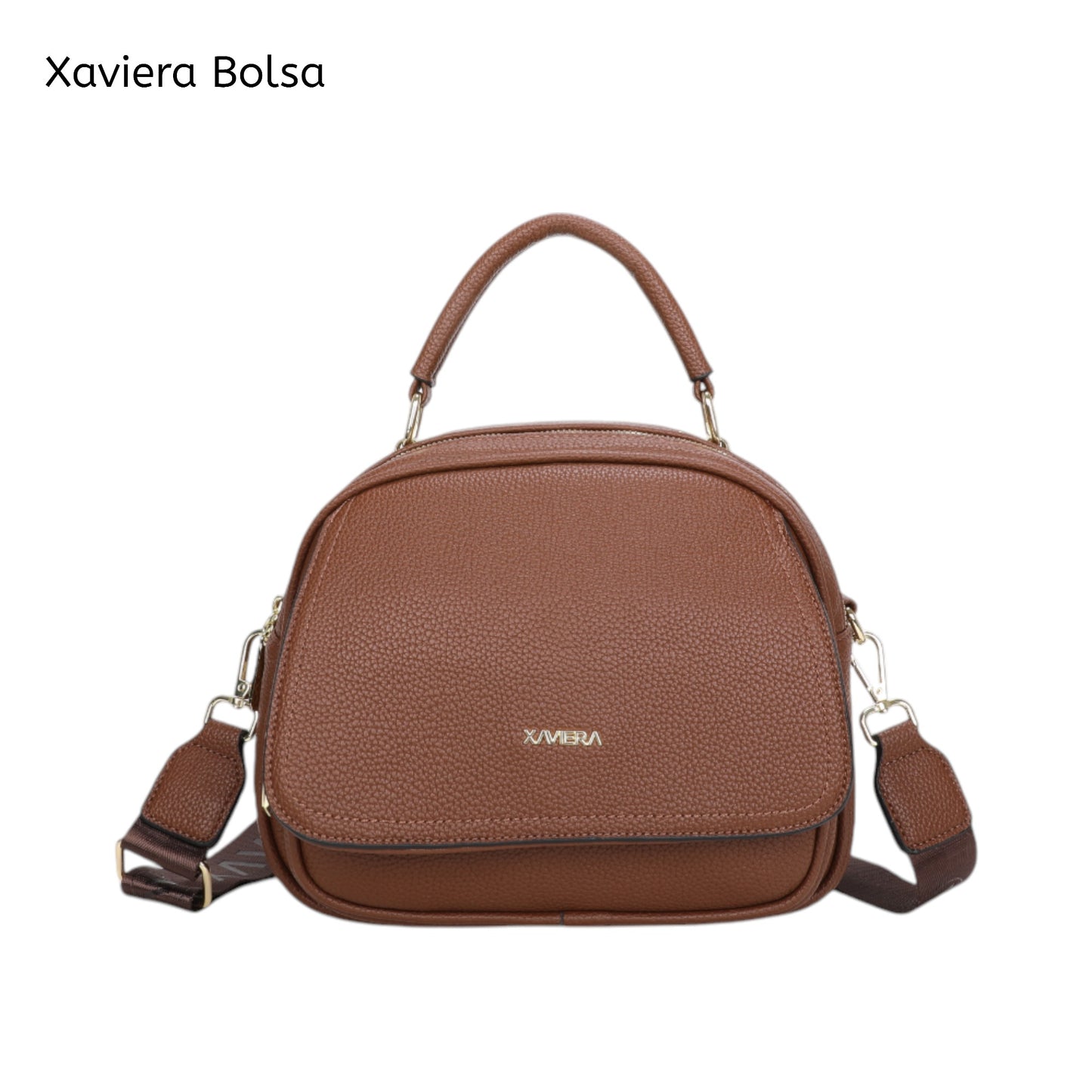 XAVIERA Bolsa Feminina Compacta com Aba Frontal e Alça de Mão – Ref. WX-1629