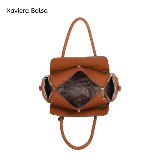 Bolsa de Mão Xaviera WX-1620 com Alça Trançada e Design Elegante de Alta Capacidade
