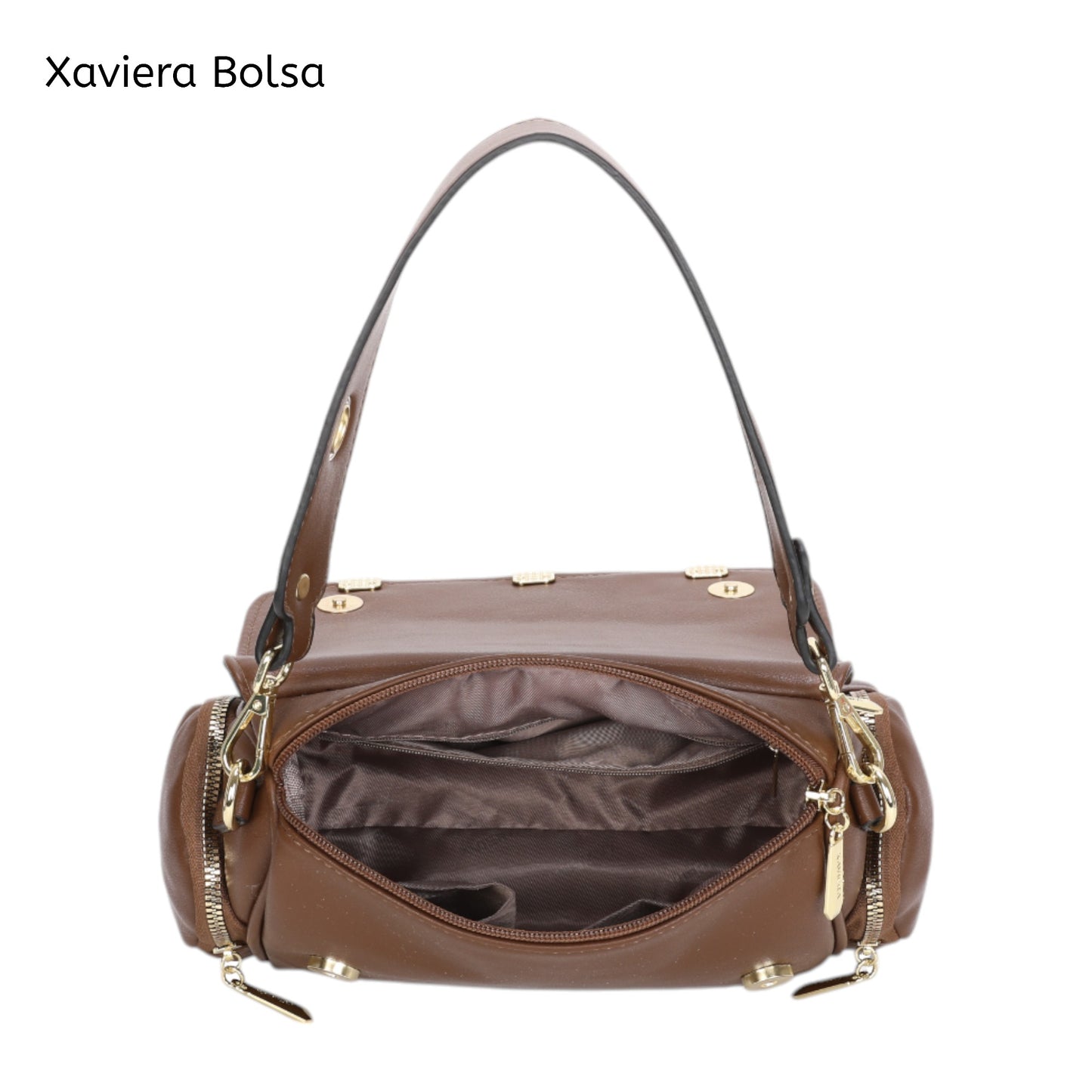 XAVIERA Bolsa Feminina Estilo Vintage com Aba Frontal e Alça Larga – Ref. WX-1635
