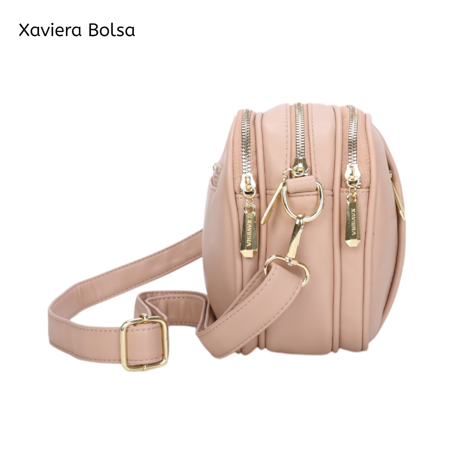 XAVIERA Bolsa Transversal Feminina com 2 Compartimentos e Pompom – Ref. WX-1619