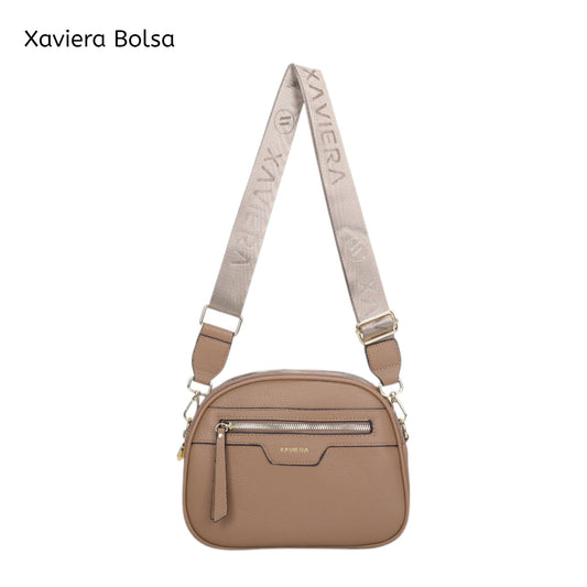 Bolsa Tiracolo Xaviera WX-1618 com Alça Larga Estampada e Múltiplos Bolsos
