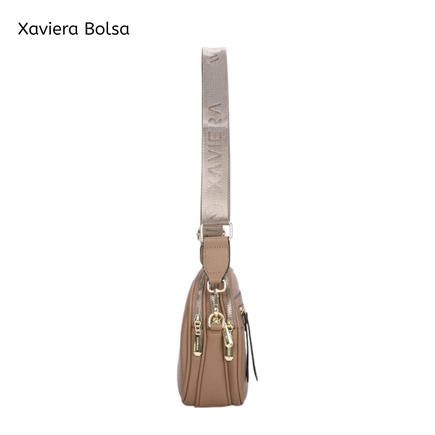 Bolsa Tiracolo Xaviera WX-1618 com Alça Larga Estampada e Múltiplos Bolsos
