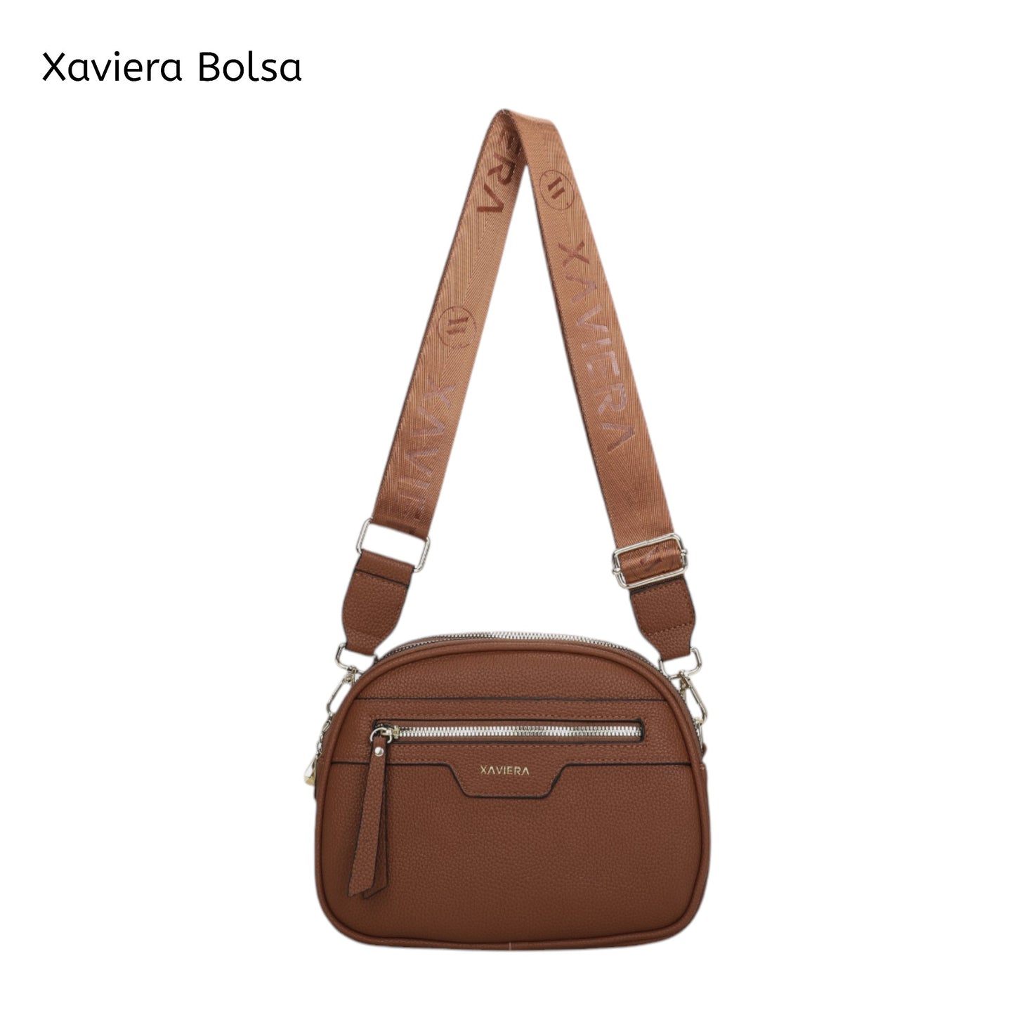 Bolsa Tiracolo Xaviera WX-1618 com Alça Larga Estampada e Múltiplos Bolsos