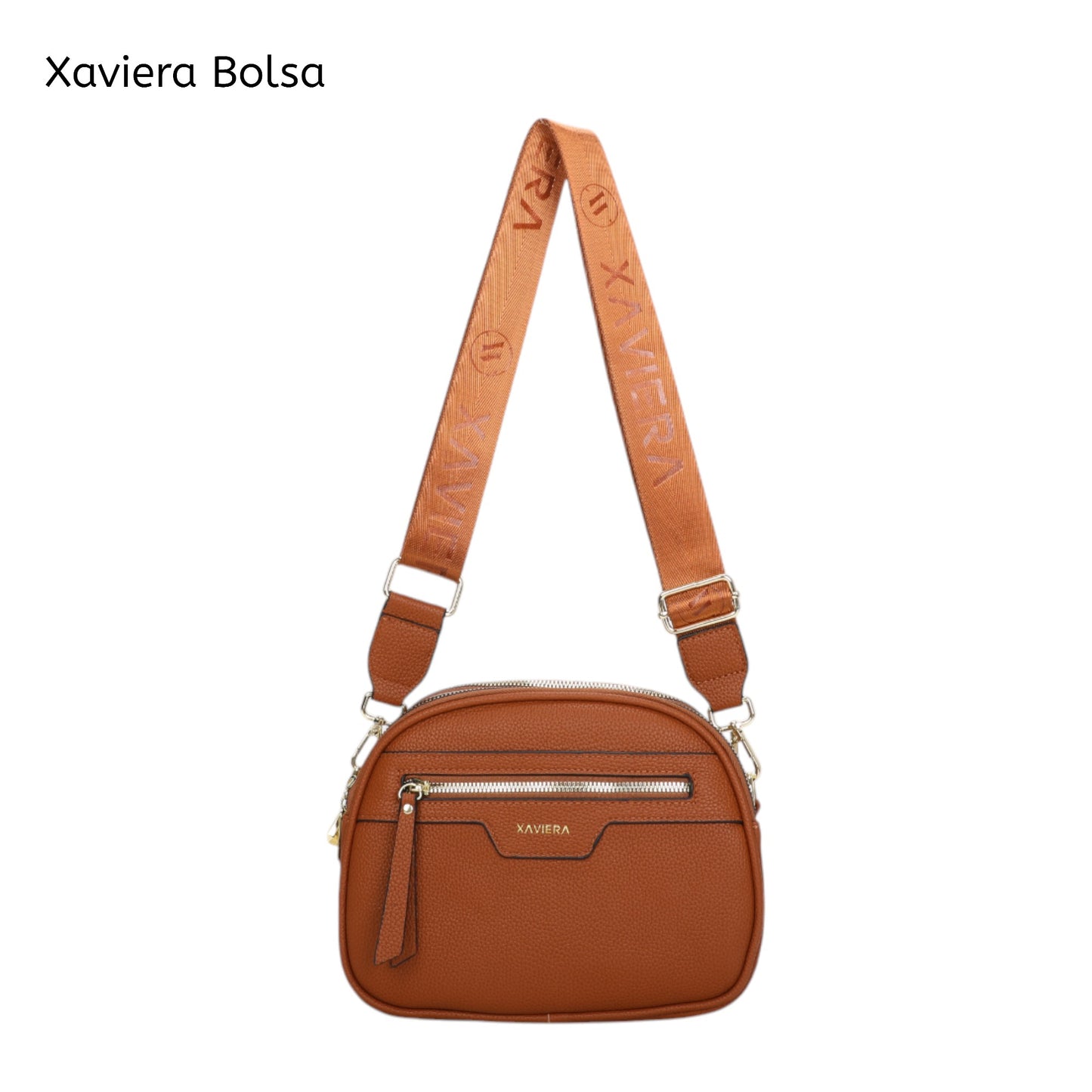 Bolsa Tiracolo Xaviera WX-1618 com Alça Larga Estampada e Múltiplos Bolsos