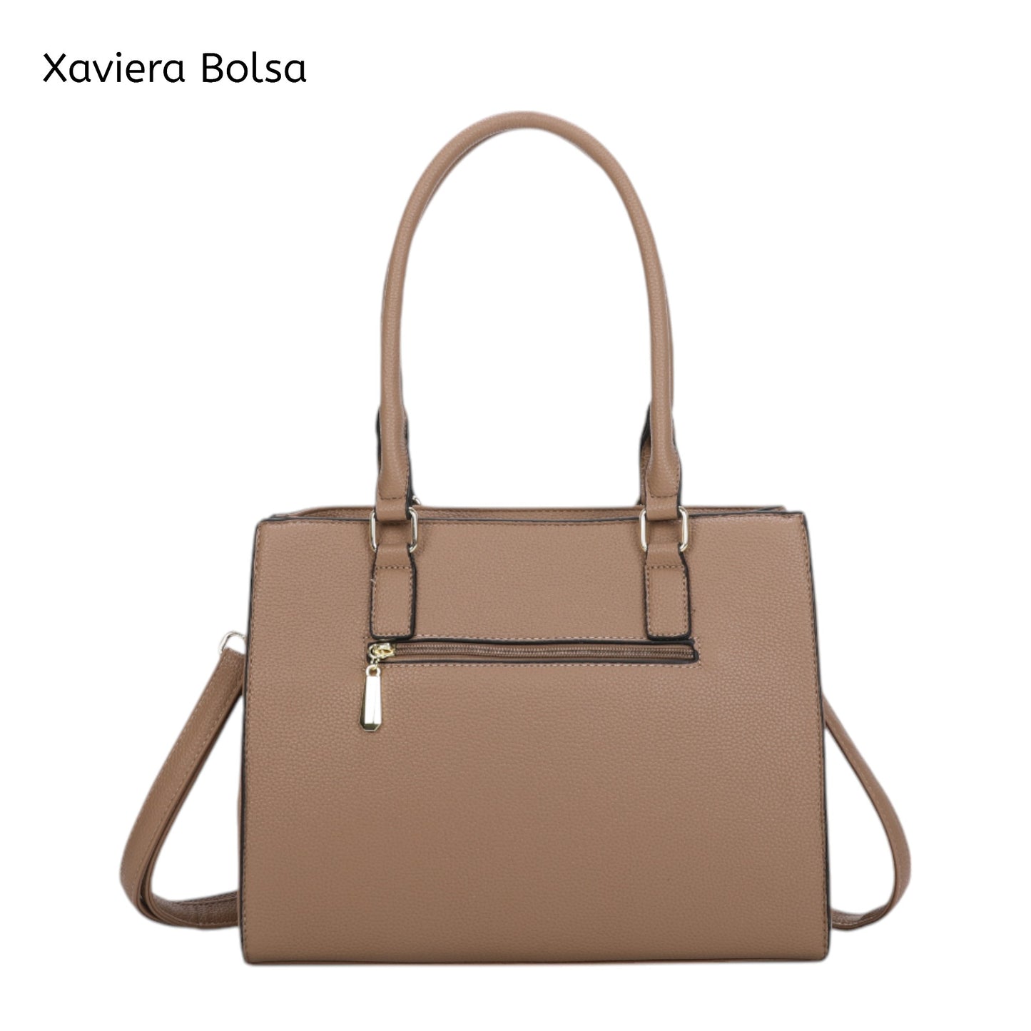 XAVIERA Bolsa Feminina Executiva 3 Divisórias com Alça de Ombro e Transversal – Ref. WX-1633