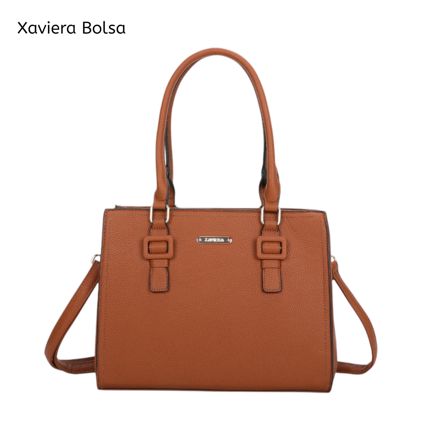 XAVIERA Bolsa Feminina Executiva 3 Divisórias com Alça de Ombro e Transversal – Ref. WX-1633