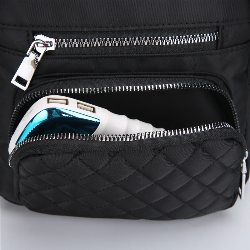 Bolsa feminina vira mochila transversal tiracolo 3 em 1 nylon impermeável multiusos XV-2974